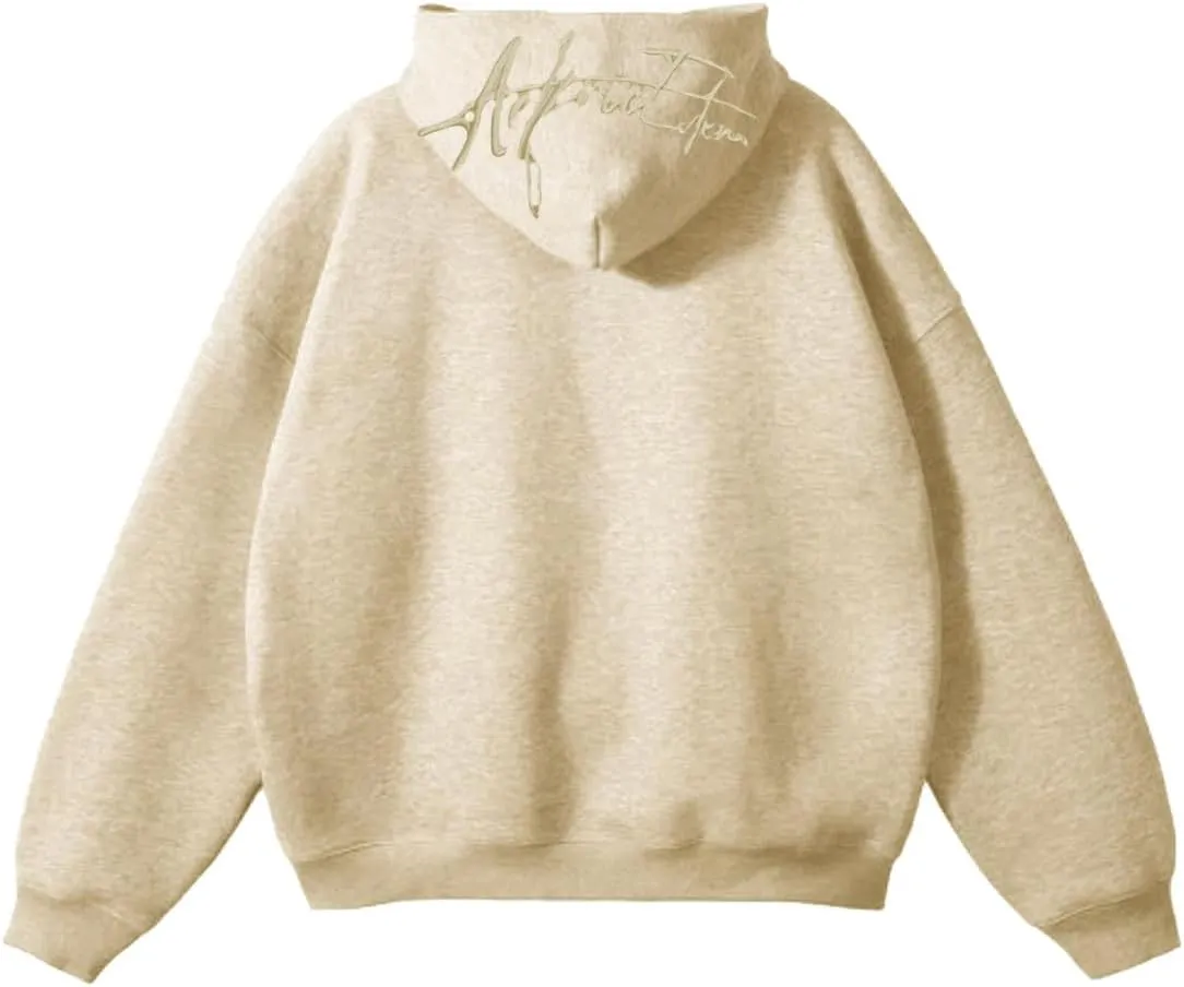 Aelfric Eden Embroidery Hoodies Oversized Y2k Hooded Sweatshirts Unisex Solid Color Hoodie Streetwear Pullover Tops