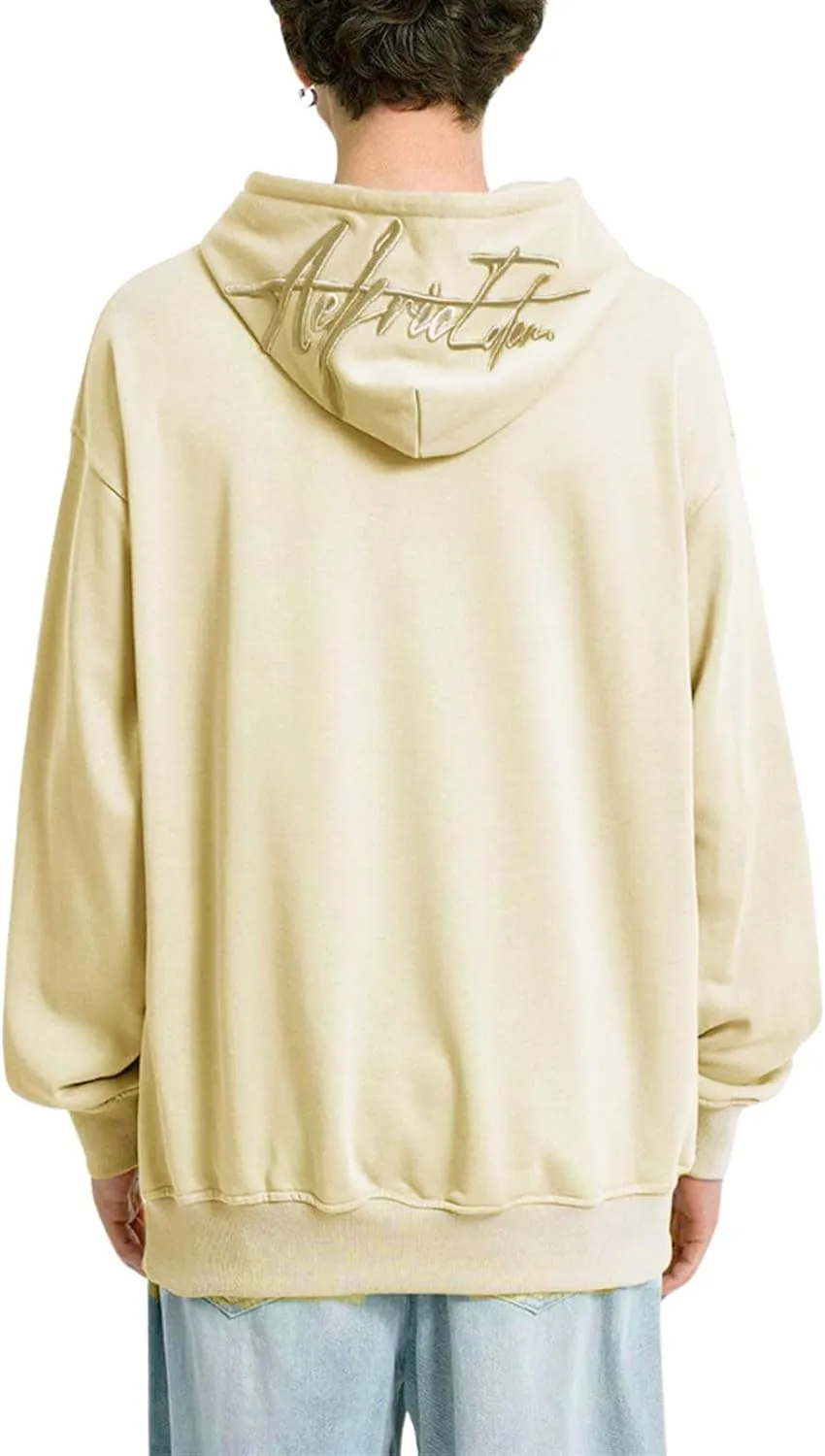 Aelfric Eden Embroidery Hoodies Oversized Y2k Hooded Sweatshirts Unisex Solid Color Hoodie Streetwear Pullover Tops