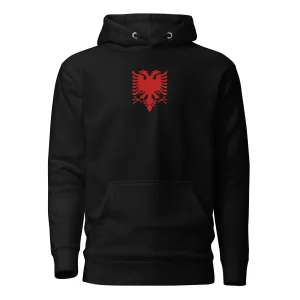 Albanian Eagle Embroidered Hoodie