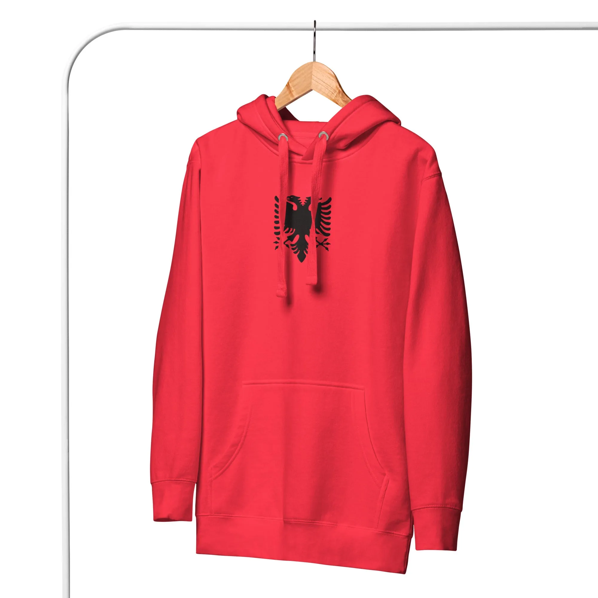 Albanian Eagle Embroidered Hoodie