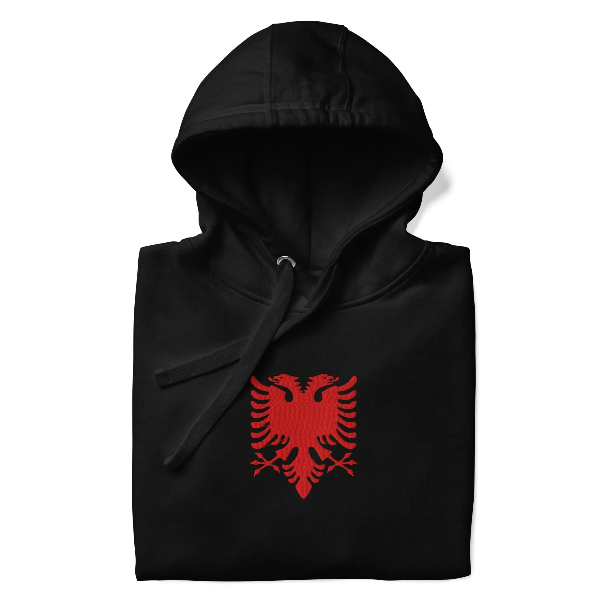 Albanian Eagle Embroidered Hoodie