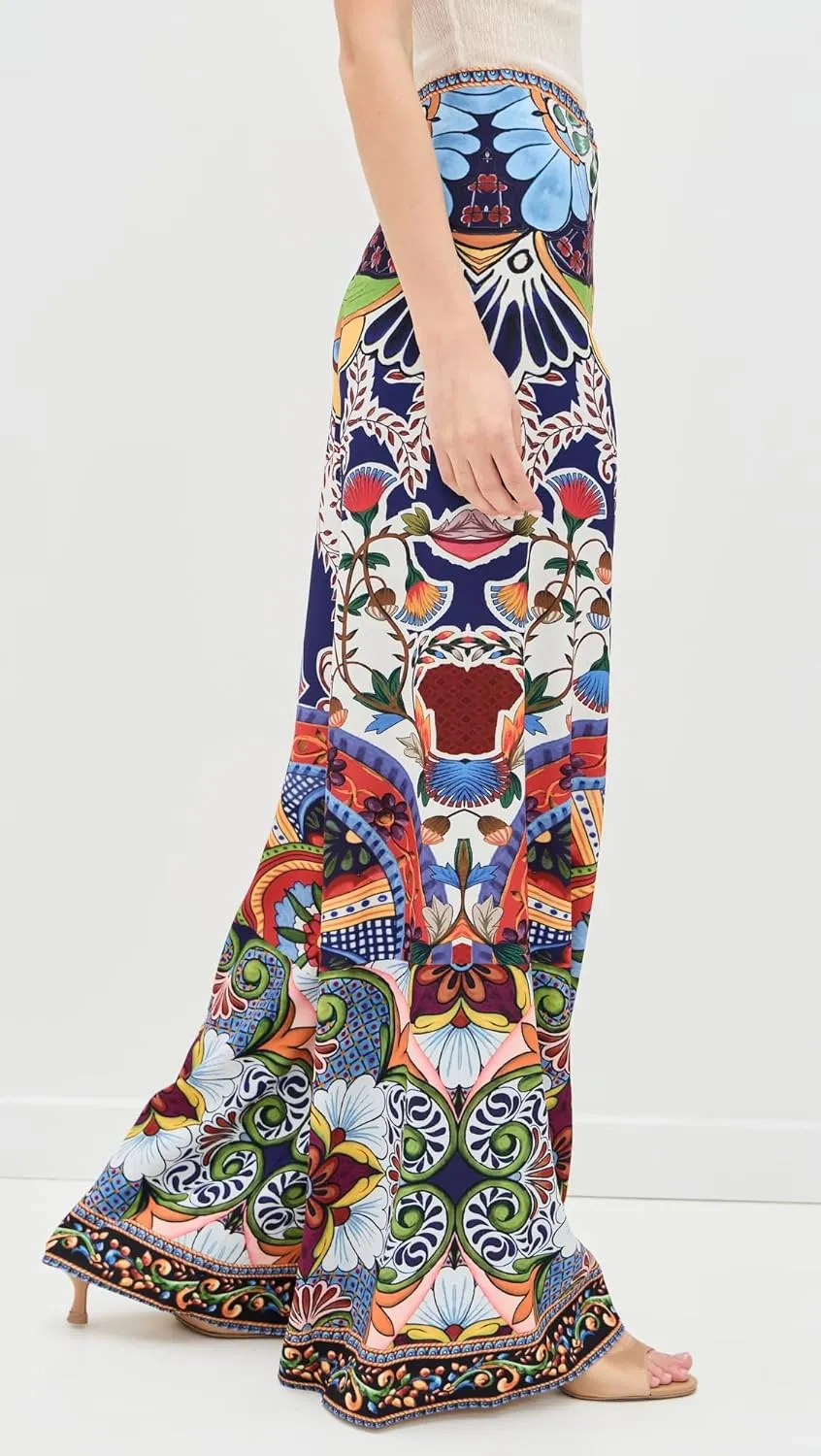 alice   olivia Women's Athena Clean Wide Leg Pants