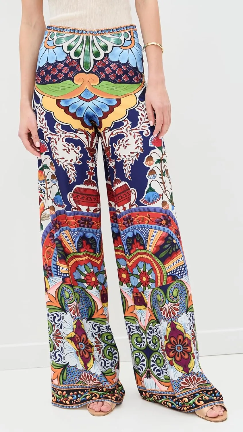 alice   olivia Women's Athena Clean Wide Leg Pants