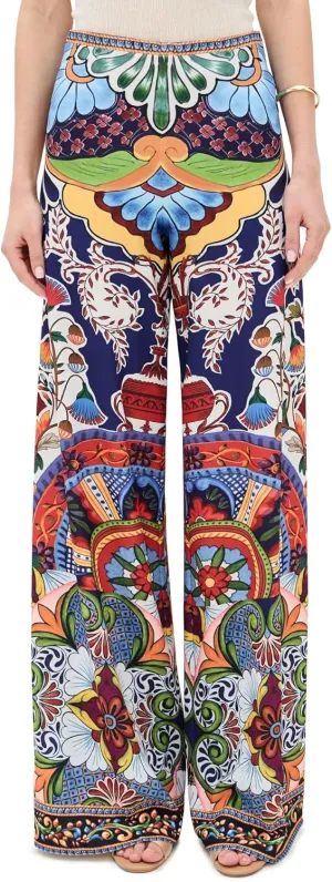 alice   olivia Women's Athena Clean Wide Leg Pants