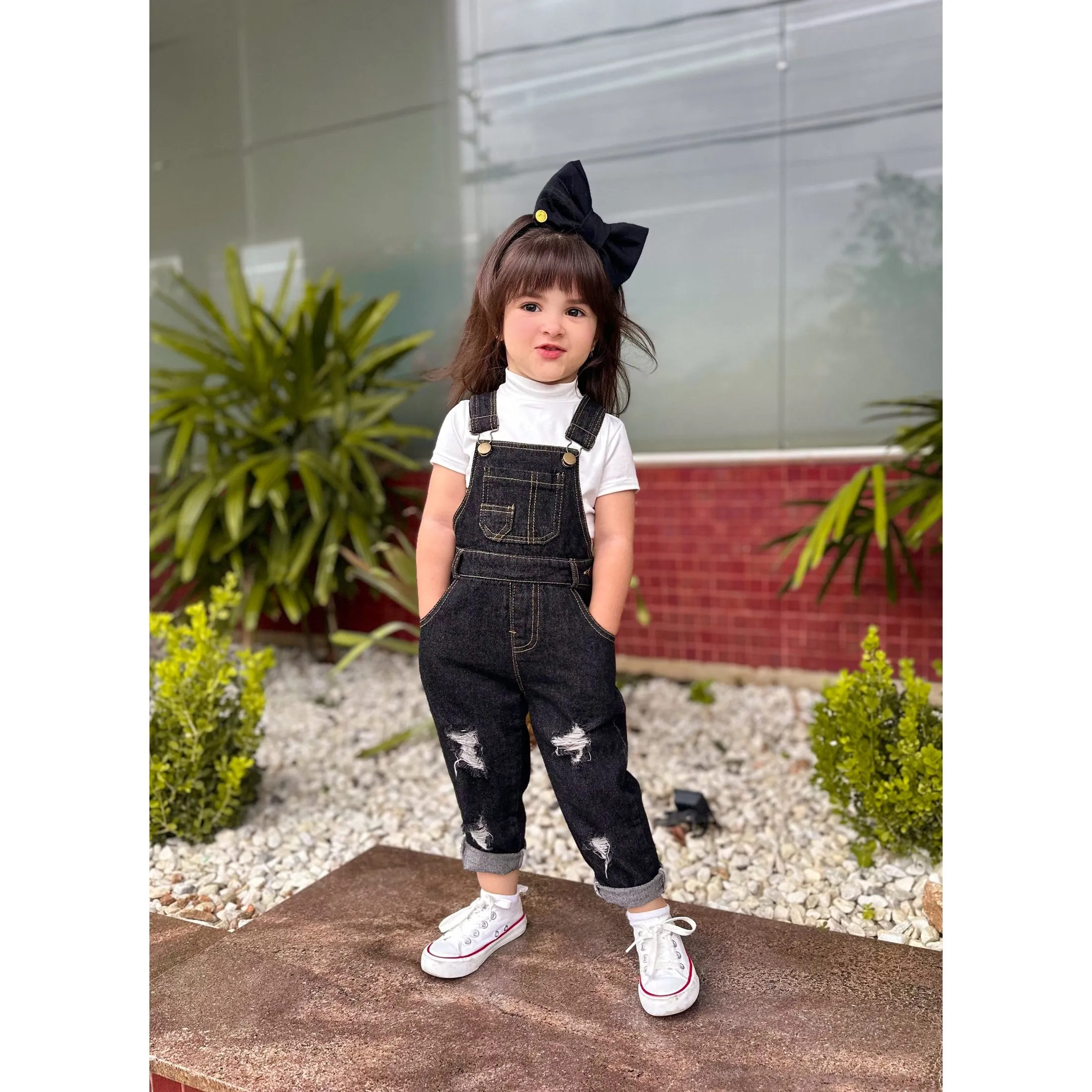 Baby Boy Girl Toddler Ripped Denim Cute Jean Workwear Overalls