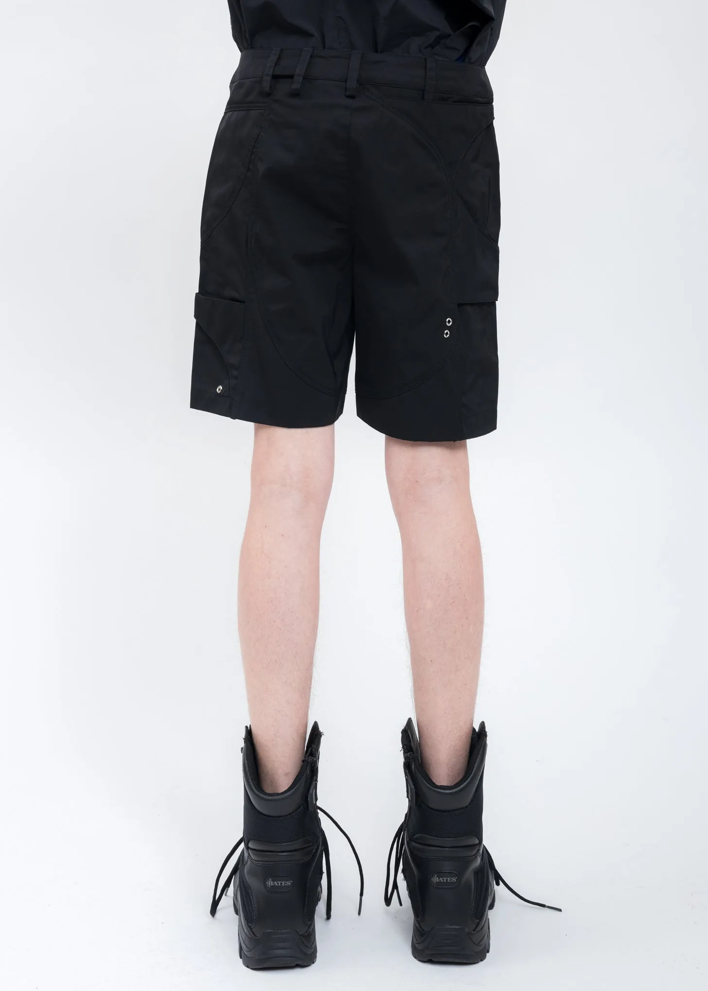Black MINIMAL TWILL CARGO Shorts