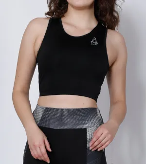 Black Silver Compression Top