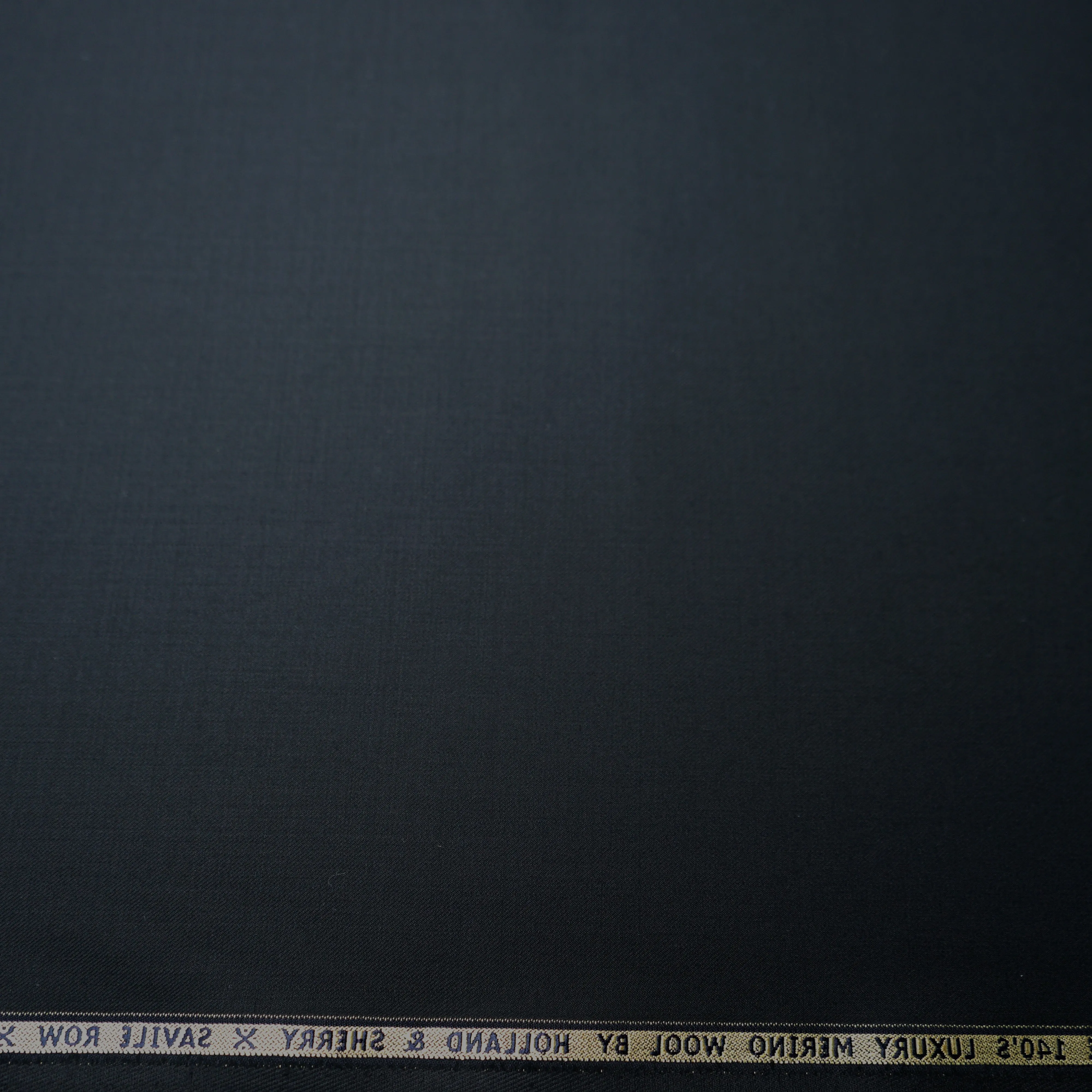 Black Solid Holland & Sherry Royal Mile Plains Suiting Fabric