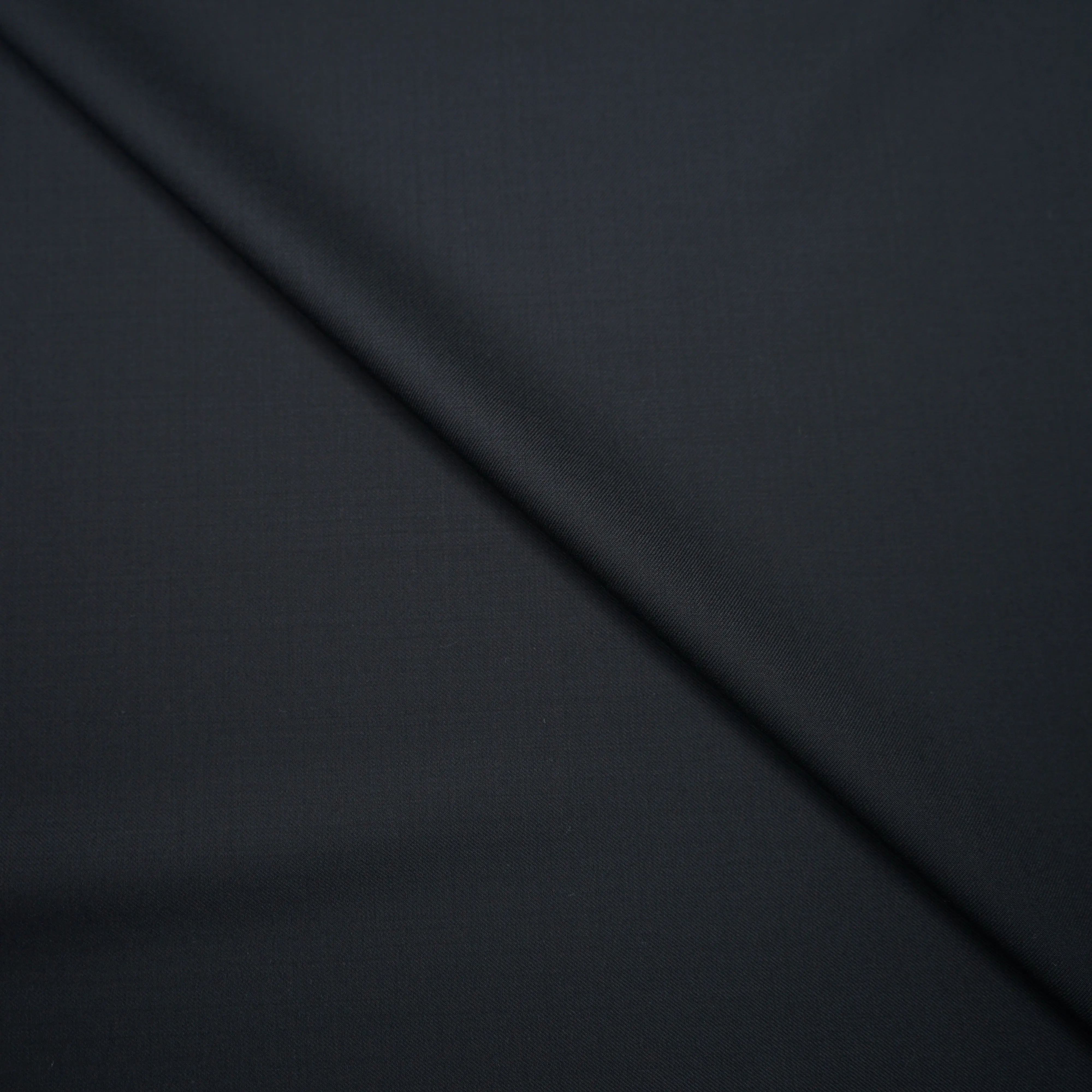 Black Solid Holland & Sherry Royal Mile Plains Suiting Fabric