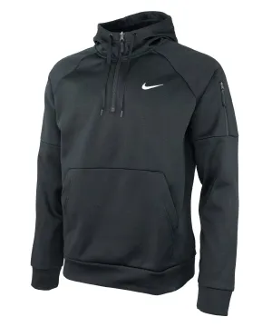 Black/Black/White - Nike men’s 1/4 zip fitness hoodie