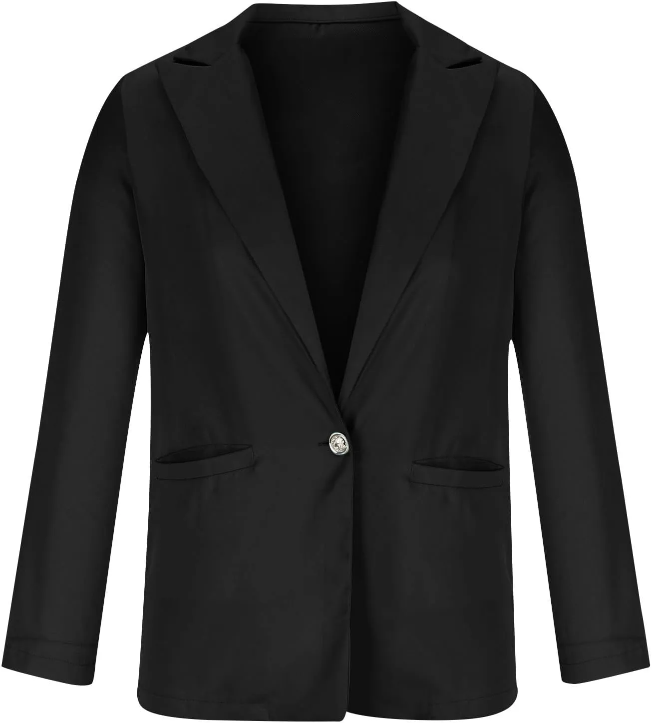 Blazers for Women Fashion Slim Fit Jacket Notch Lapel Button Long Sleeve Suit Fashion Work 0ffice Open Front Outwear