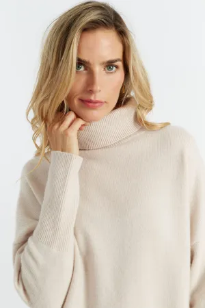 Bone Pure Cashmere Rollneck Sweater