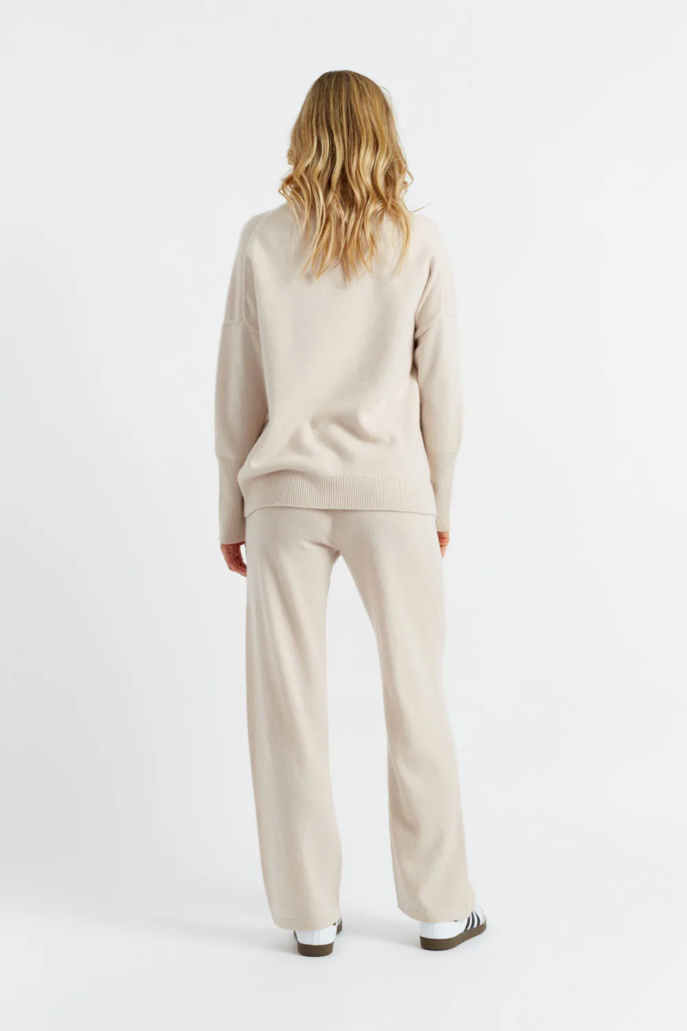 Bone Pure Cashmere Rollneck Sweater