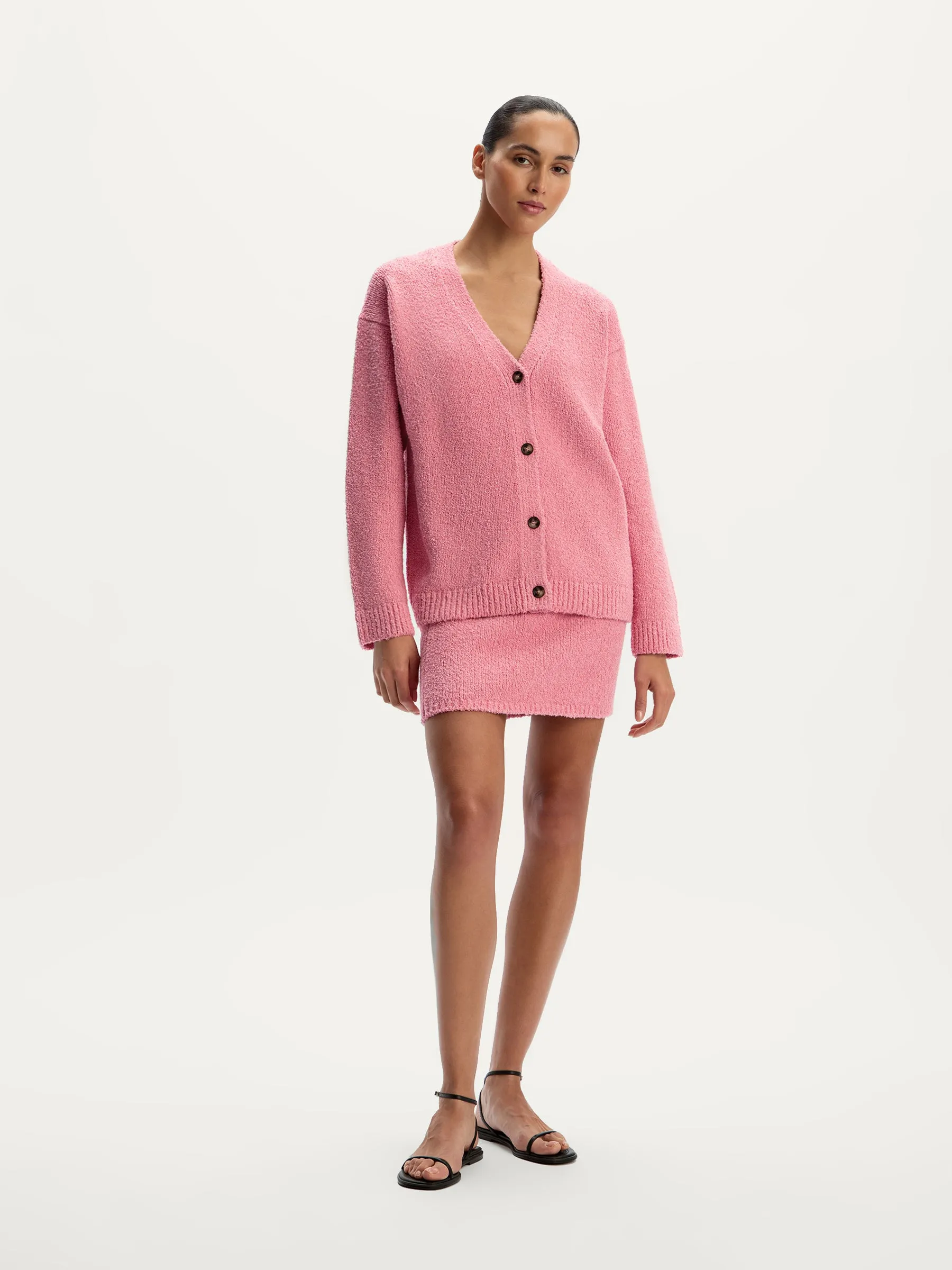 Bouclé knit skirt