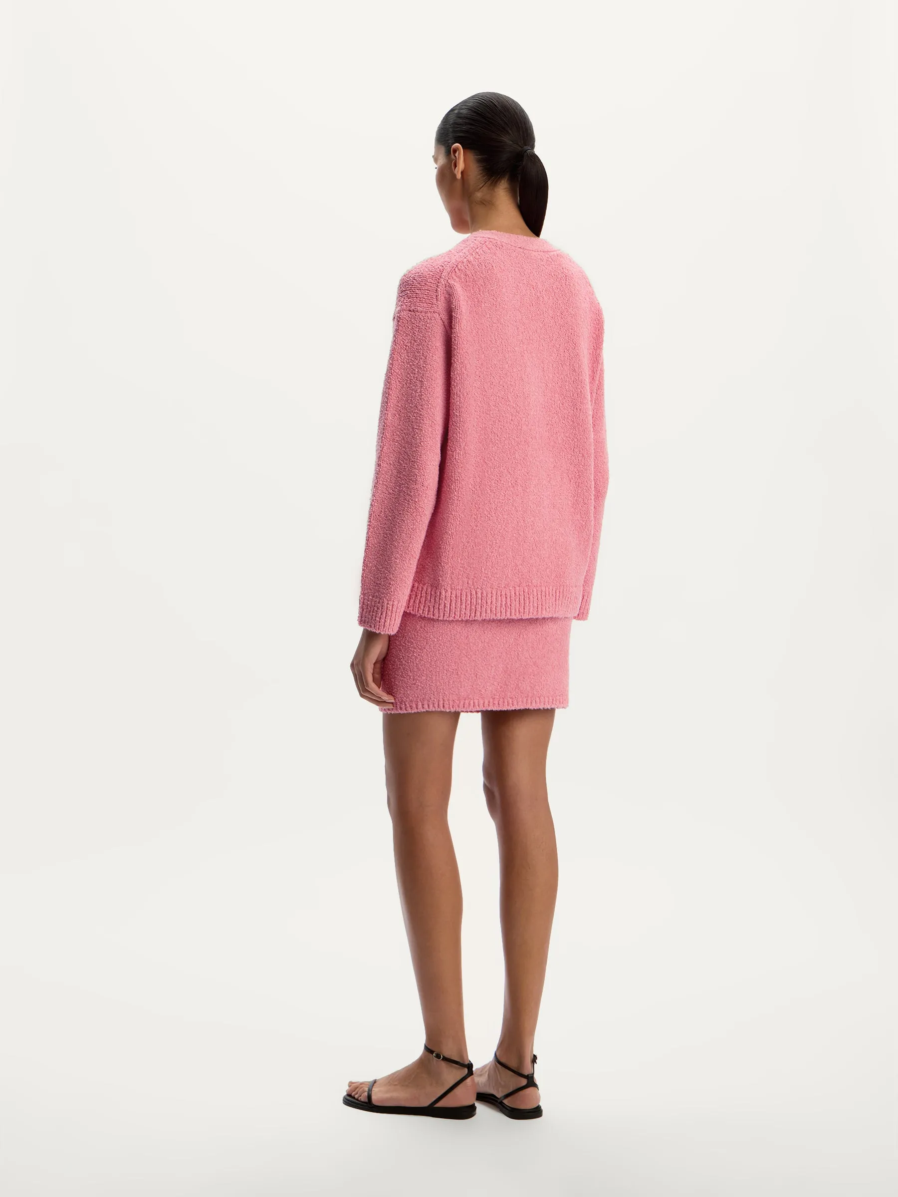 Bouclé knit skirt