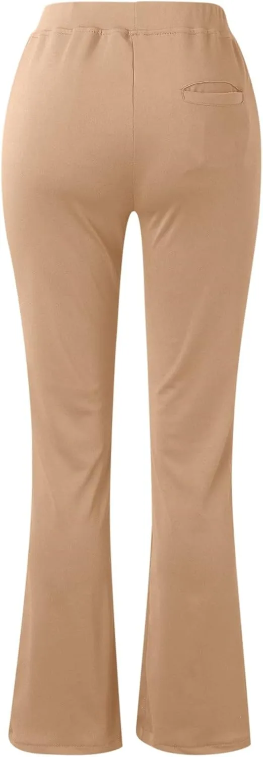 Casual Work Pants for Women High Waist Stretch Dress Pants Soft Comfy Athletic Workout Yoga Pants Business Trousers