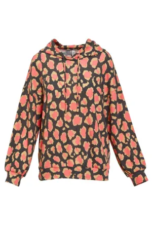 Charcoal Leopard Mix Hoodie