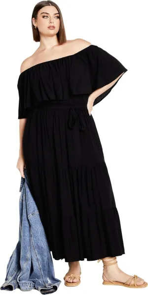 City Chic Women's Boardwalk Plain Maxi Dress
