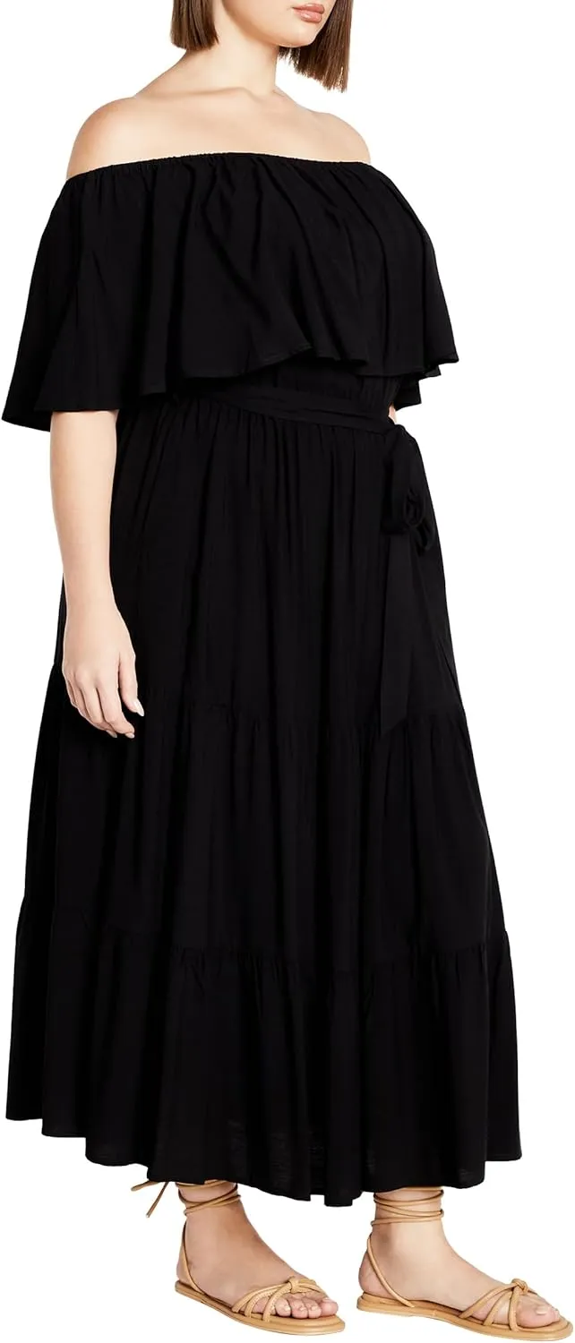 City Chic Women's Boardwalk Plain Maxi Dress