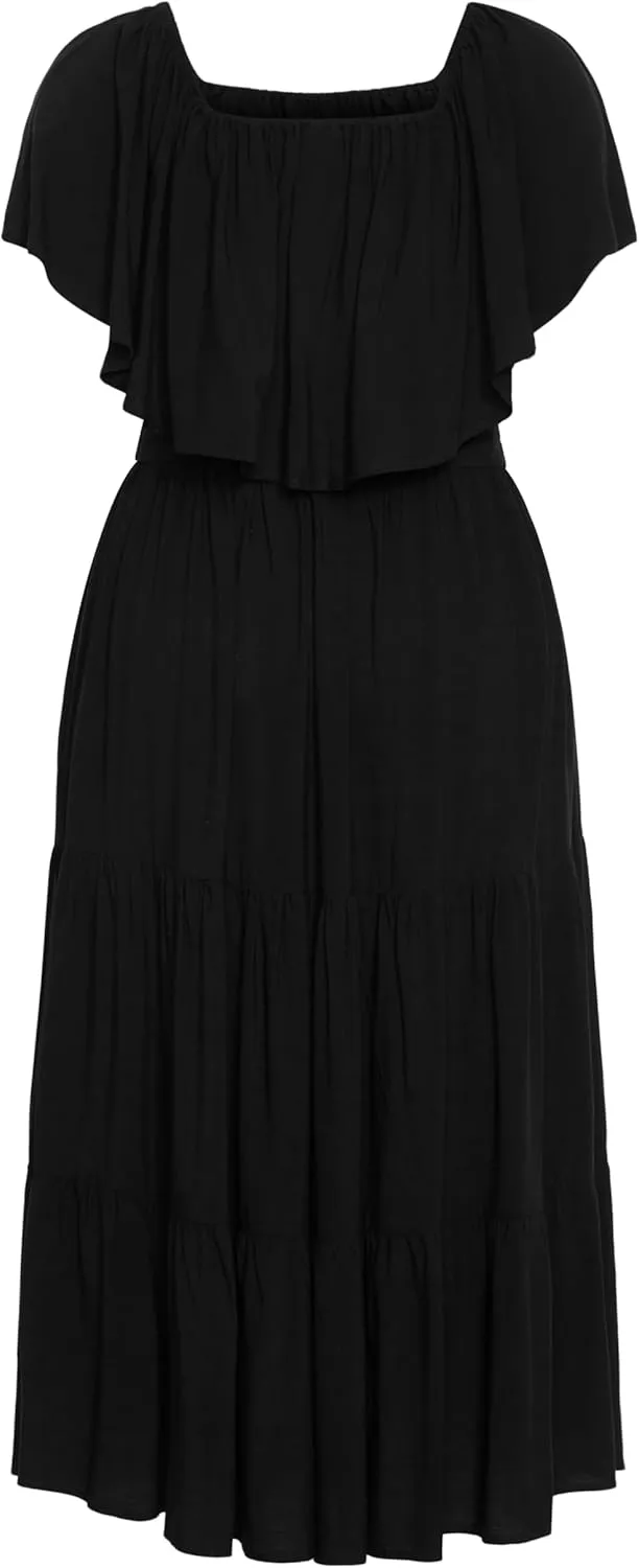 City Chic Women's Boardwalk Plain Maxi Dress
