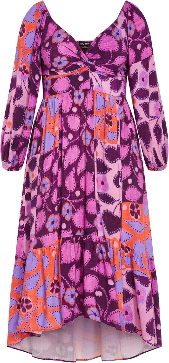 City Chic Women's Dress-Gracie Print
