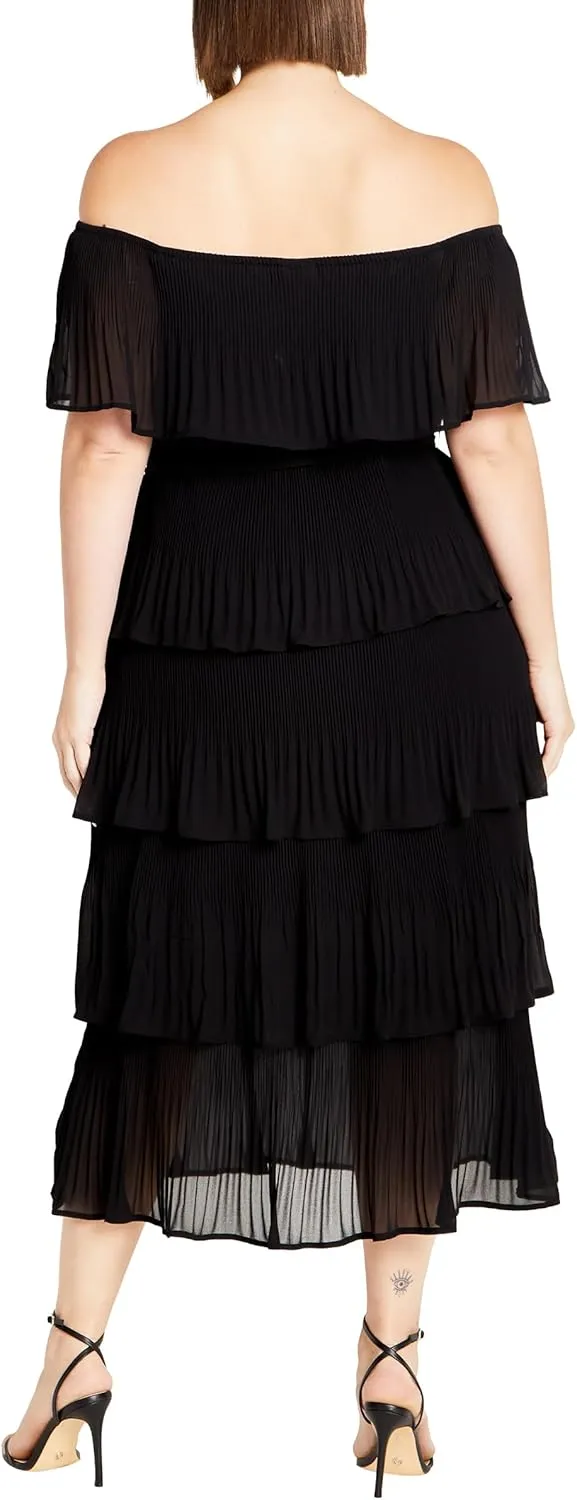 City Chic Women's Dress-Night Garden