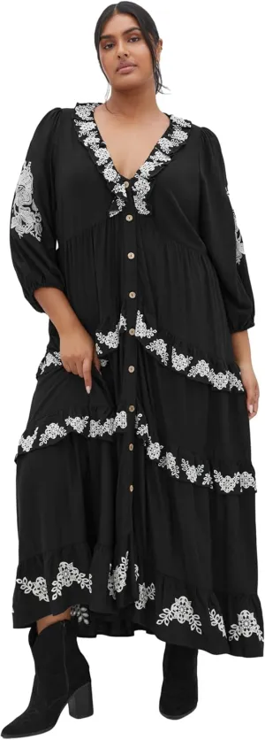 City Chic Women's Plus Size Dress - Boheme Maxi