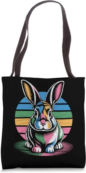 Colorful Rabbit Tote Bag