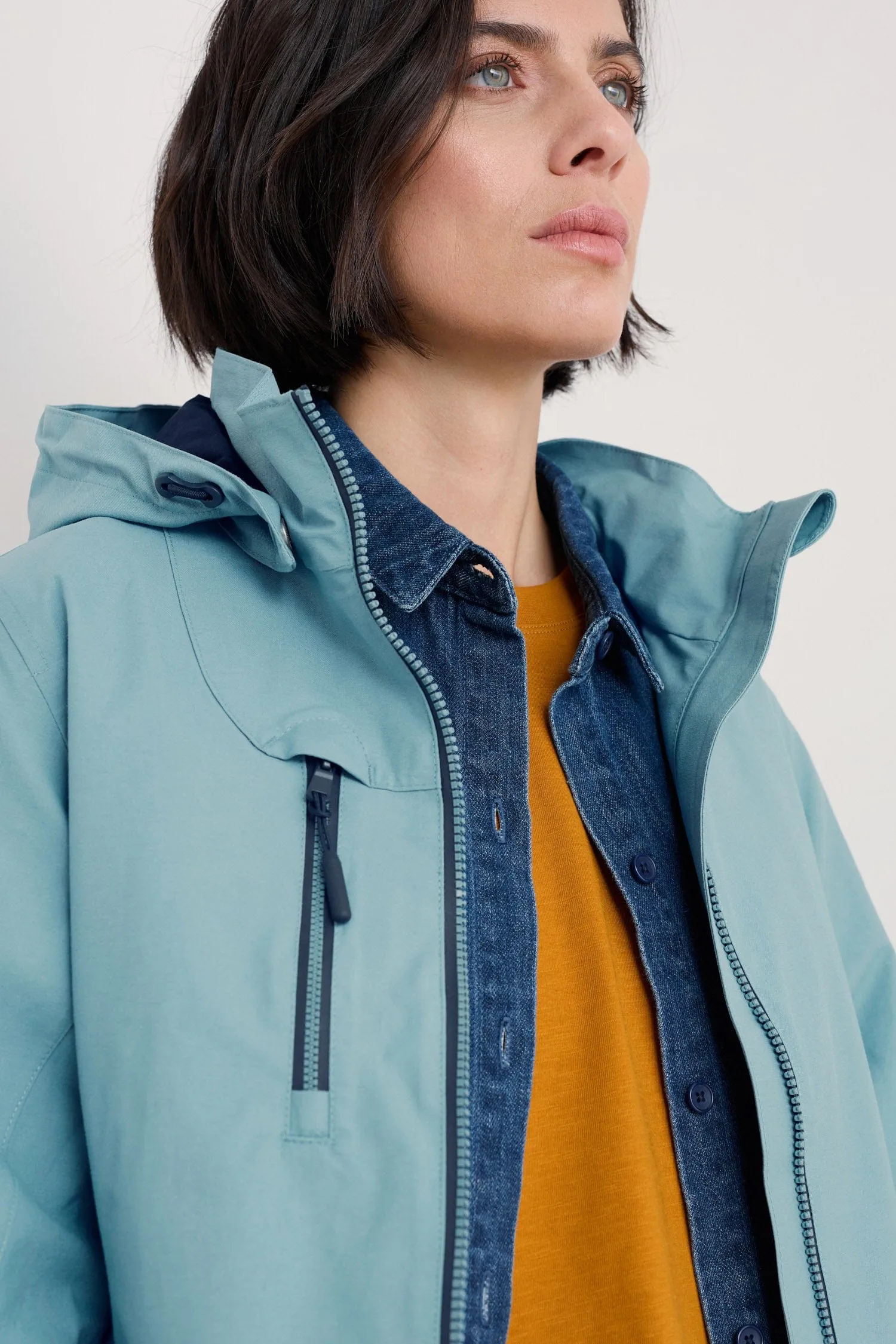 Coverack Waterproof Coat - Hail