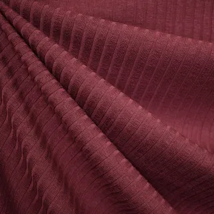 Designer Wide Rib Jersey Knit Wine SY