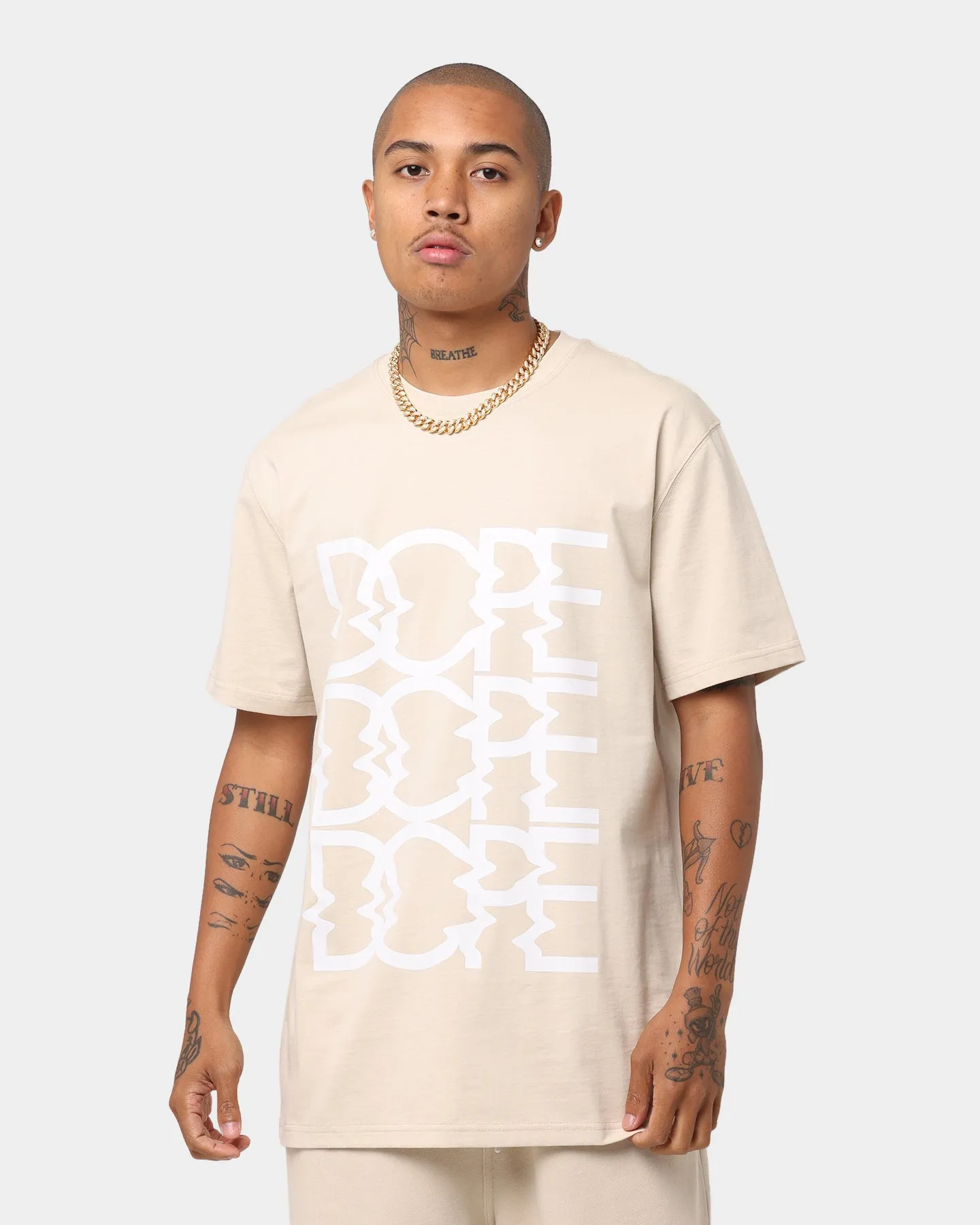 Dope Warp Speed T-Shirt Sand/White