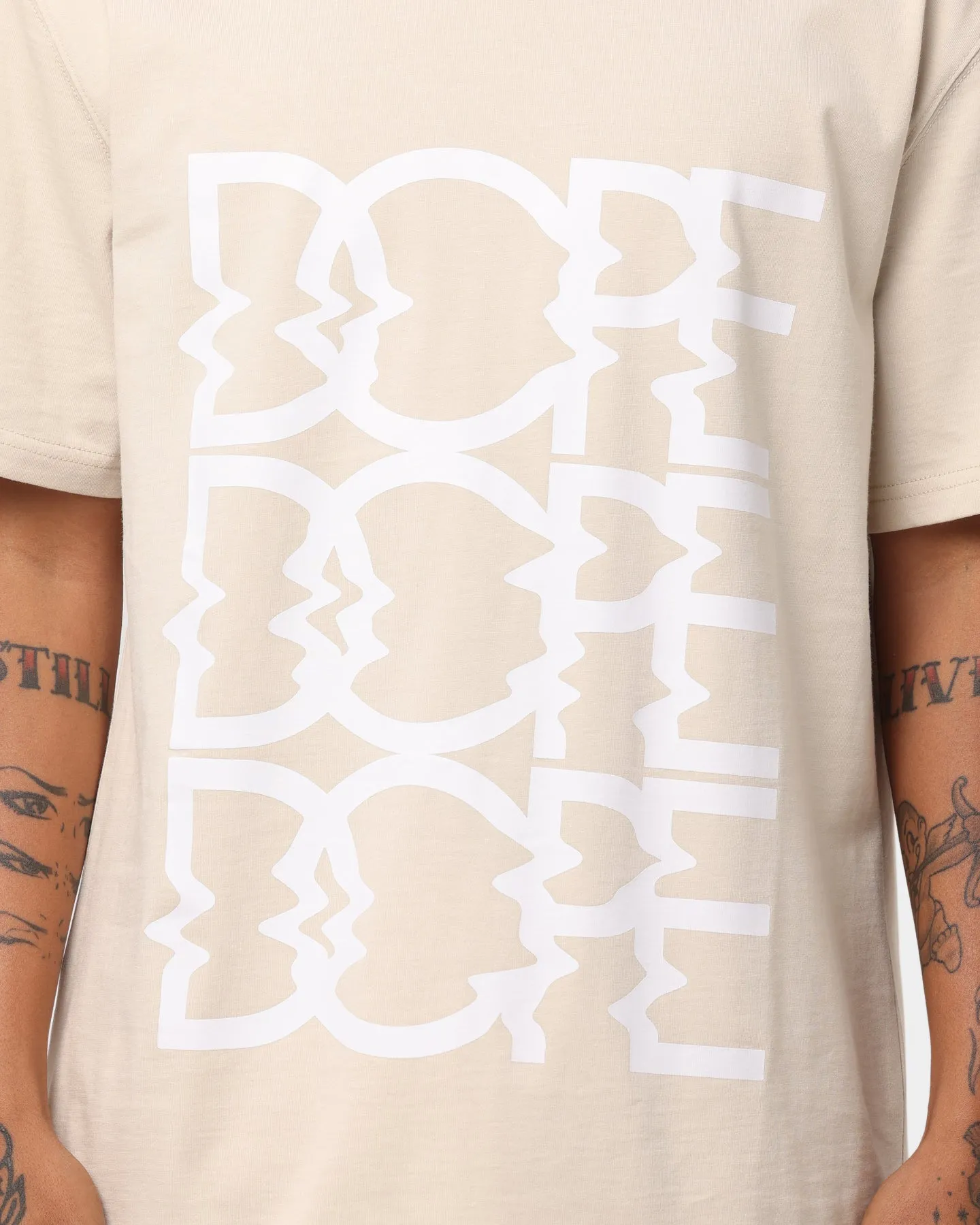 Dope Warp Speed T-Shirt Sand/White