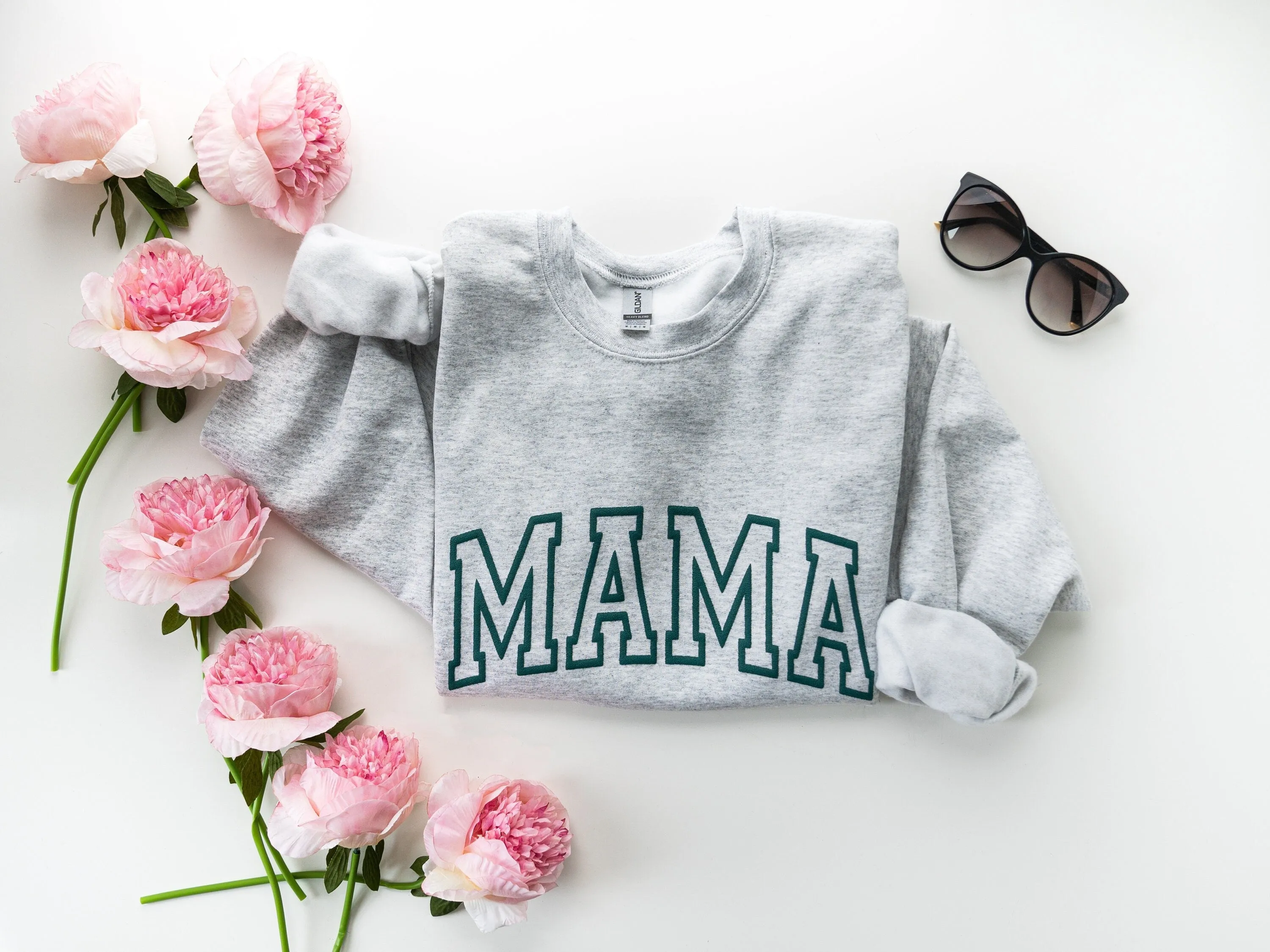 Embossed Mama Varsity Letters Sweatshirt