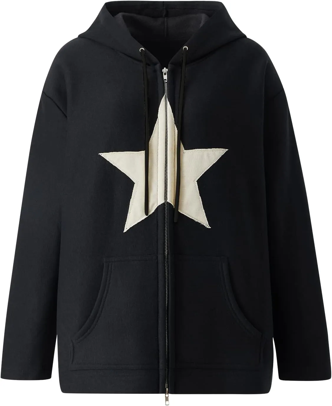 Faretumiya Y2k Hoodies Shirts Long Sleeve Oversized Full Zip Baggy Sweatshirt Printed Punk Harajuku Jacket Grunge Streetwear