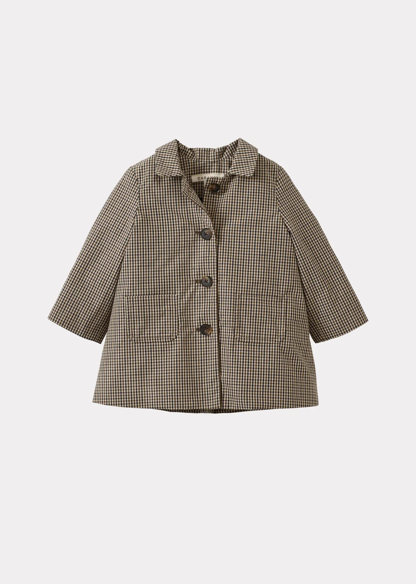 FELIX BABY COTTON COAT - BEIGE MICRO-CHECK