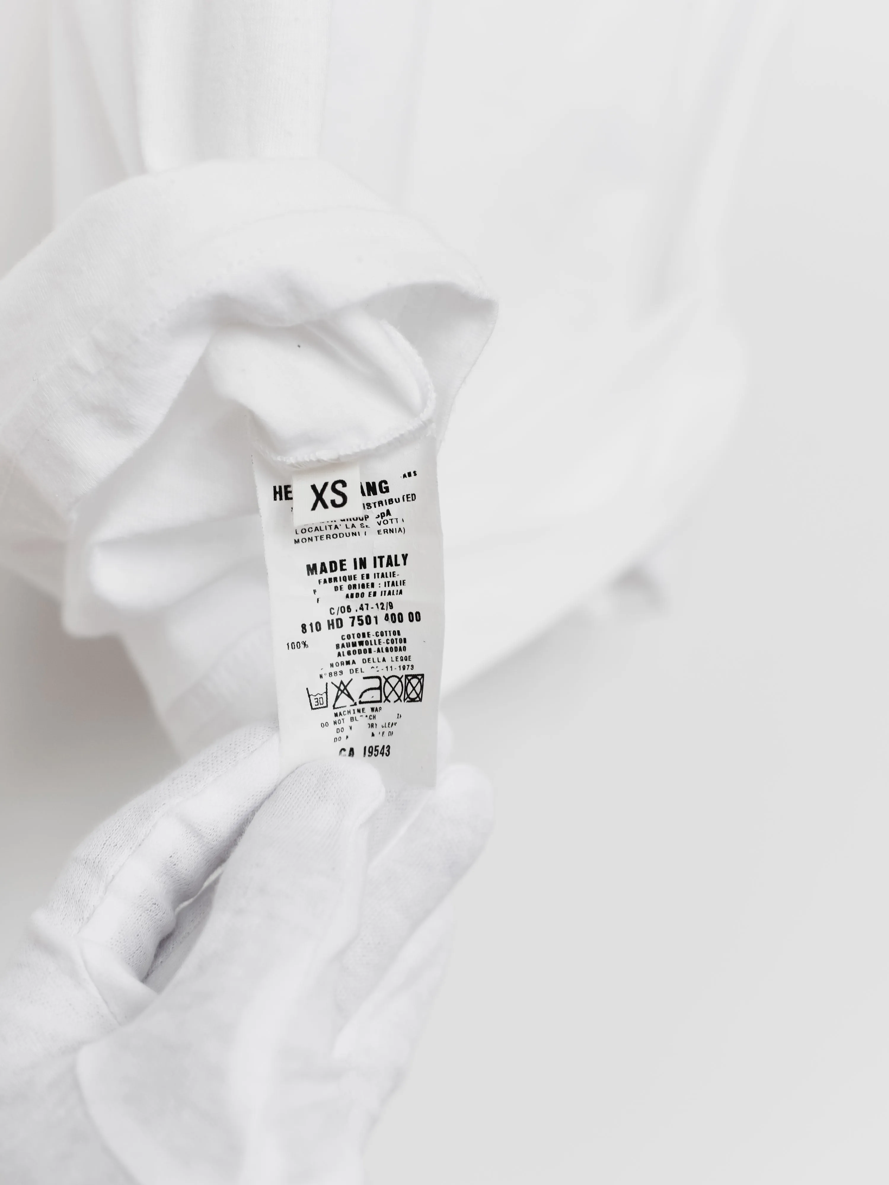 Helmut Lang SS00 Printed Staff Tee