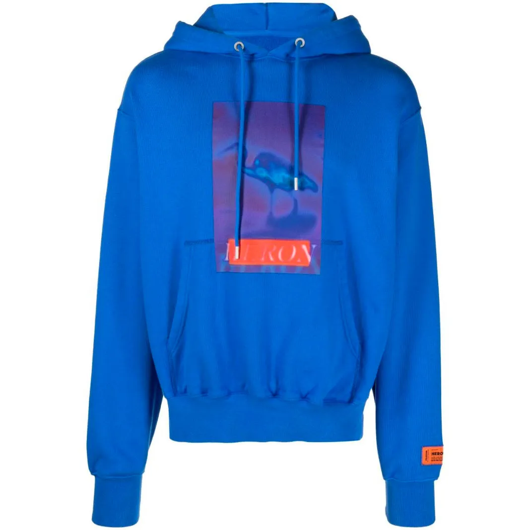 Heron Preston Blue Censored Print Hoodie
