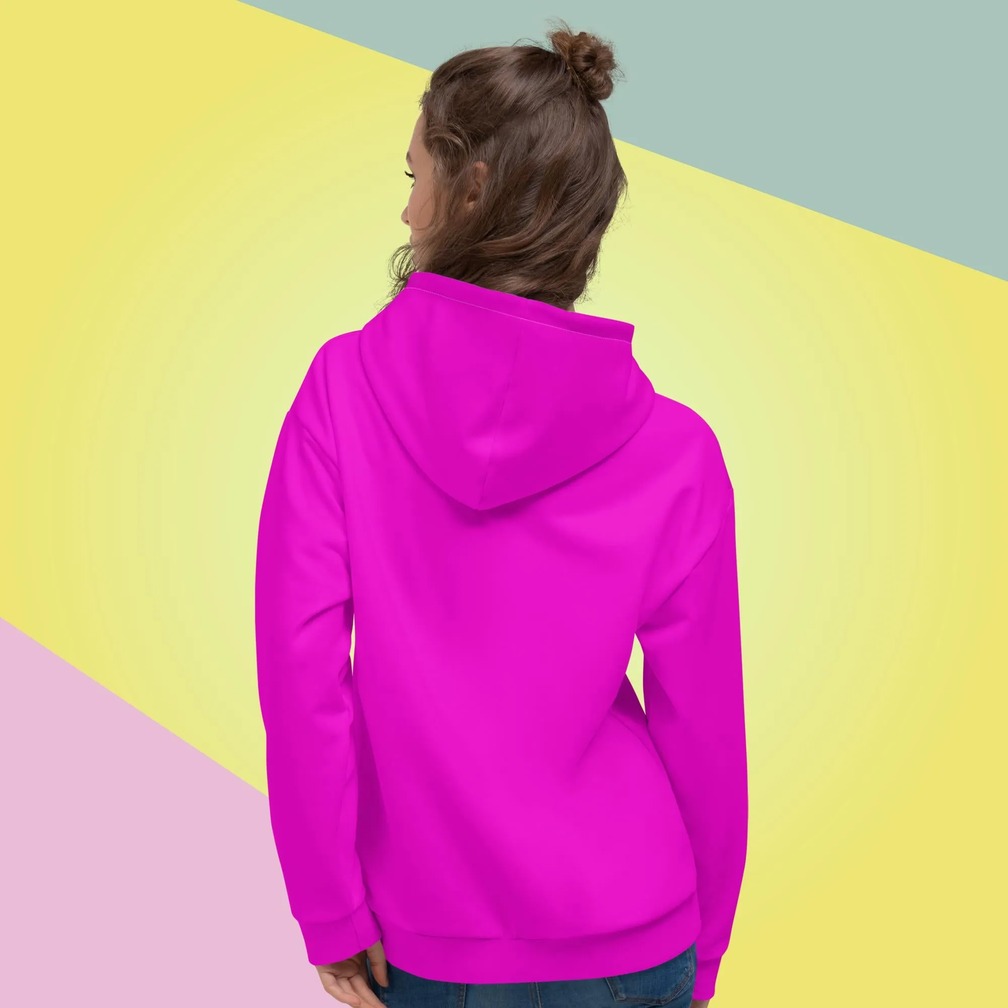 Hot Pink Solid Hoodie