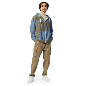 Humble Sportswear™ Men's Blue Active Zip Hoodie