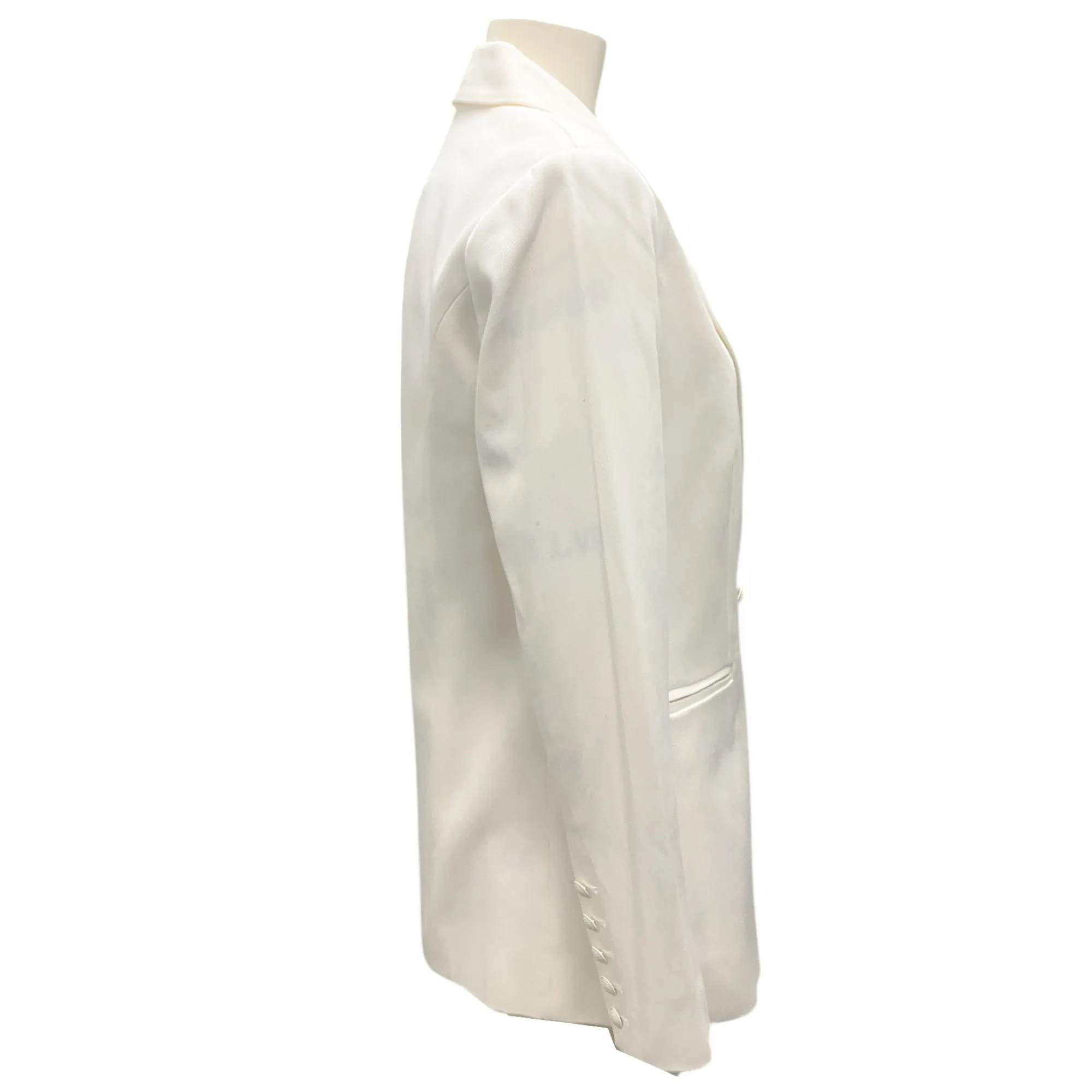 L'Agence Ivory Nellie Oversized Double-Breasted Blazer