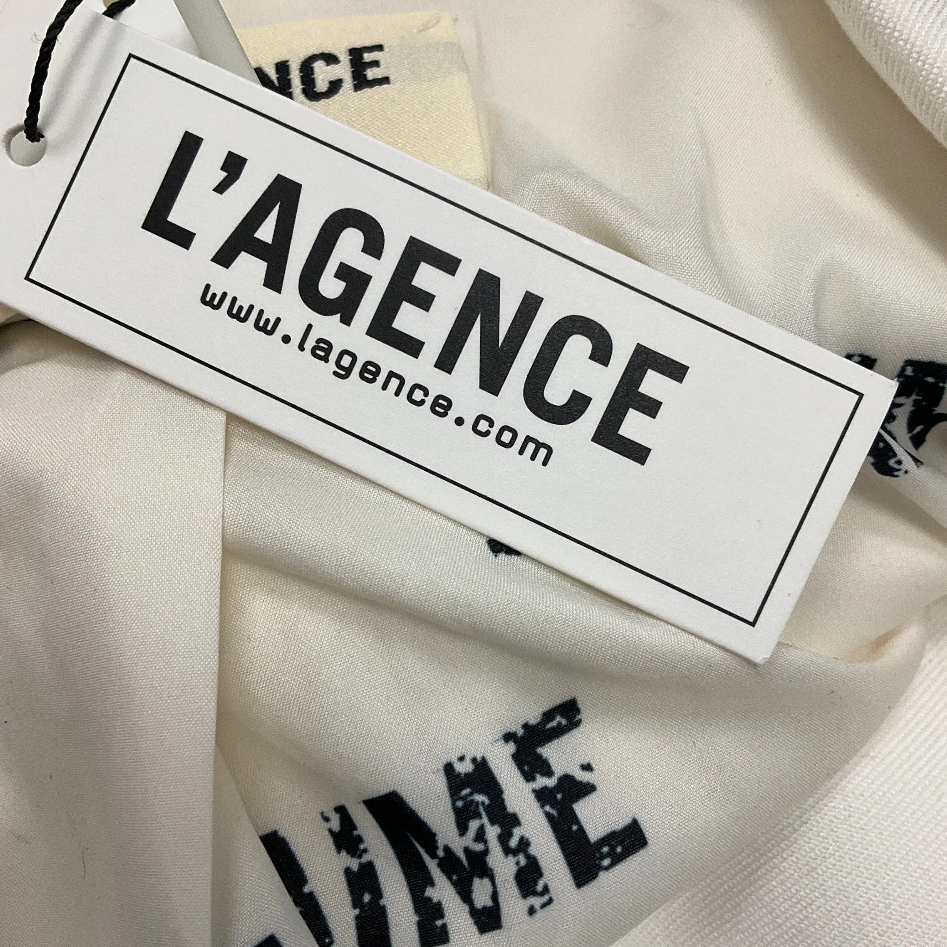 L'Agence Ivory Nellie Oversized Double-Breasted Blazer
