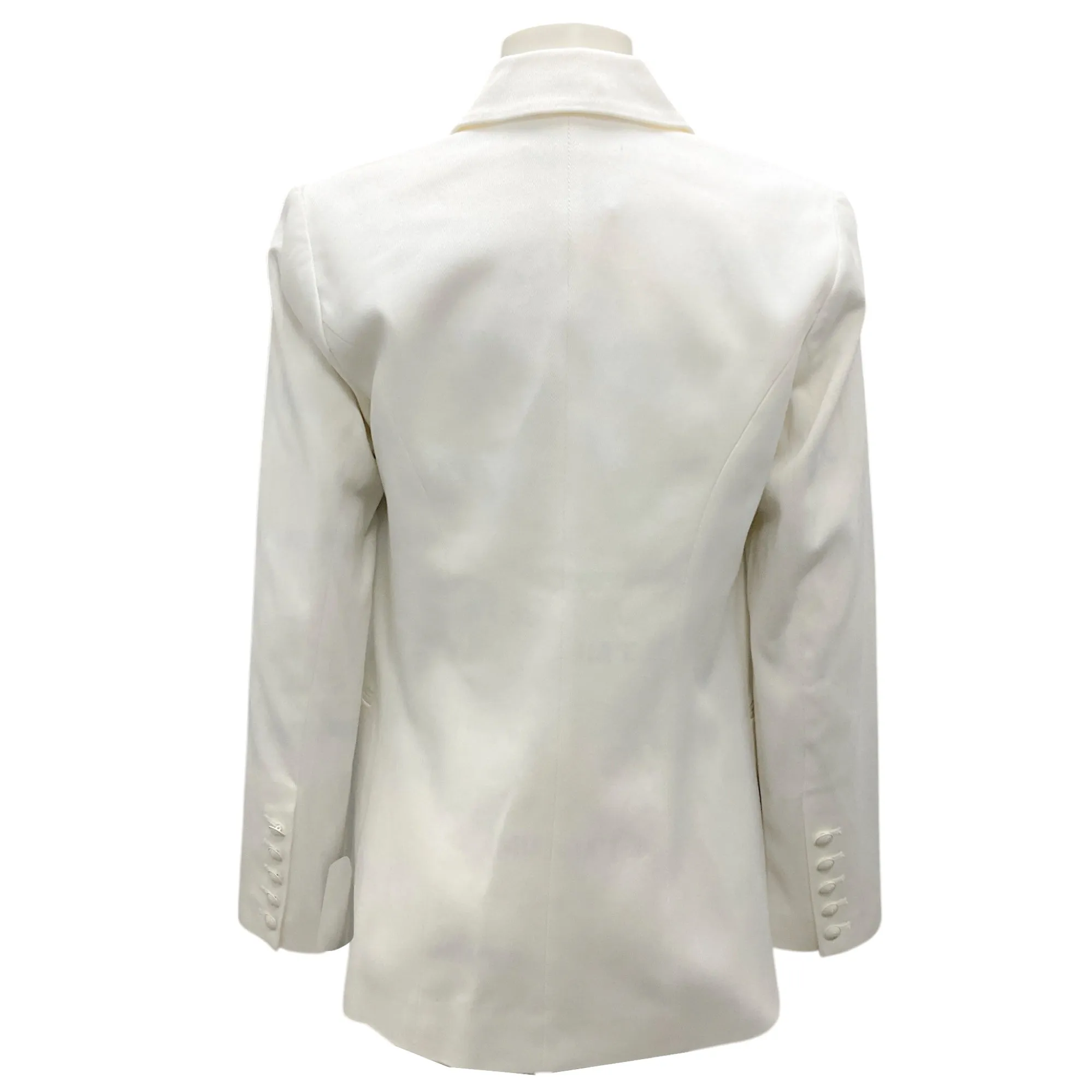 L'Agence Ivory Nellie Oversized Double-Breasted Blazer