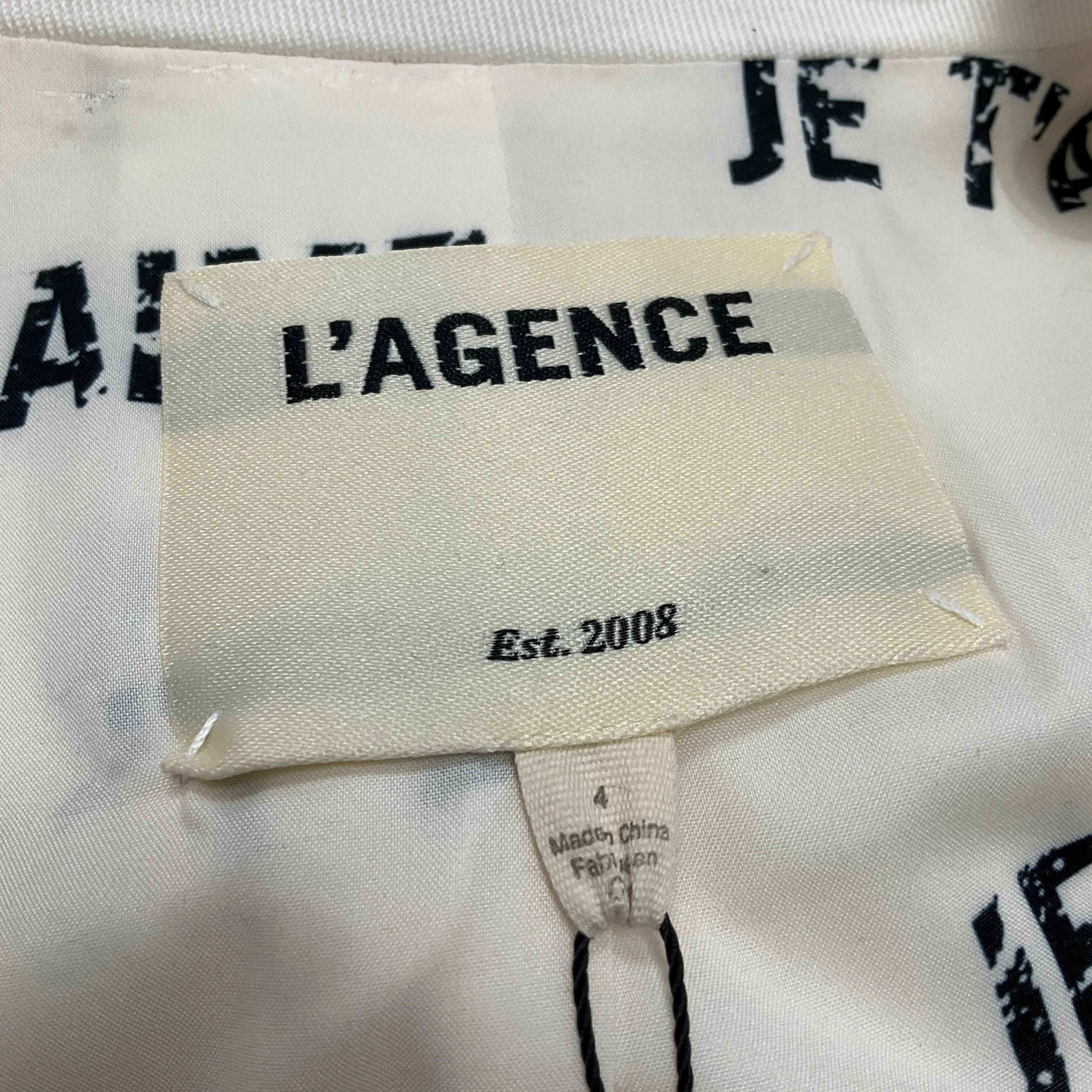 L'Agence Ivory Nellie Oversized Double-Breasted Blazer