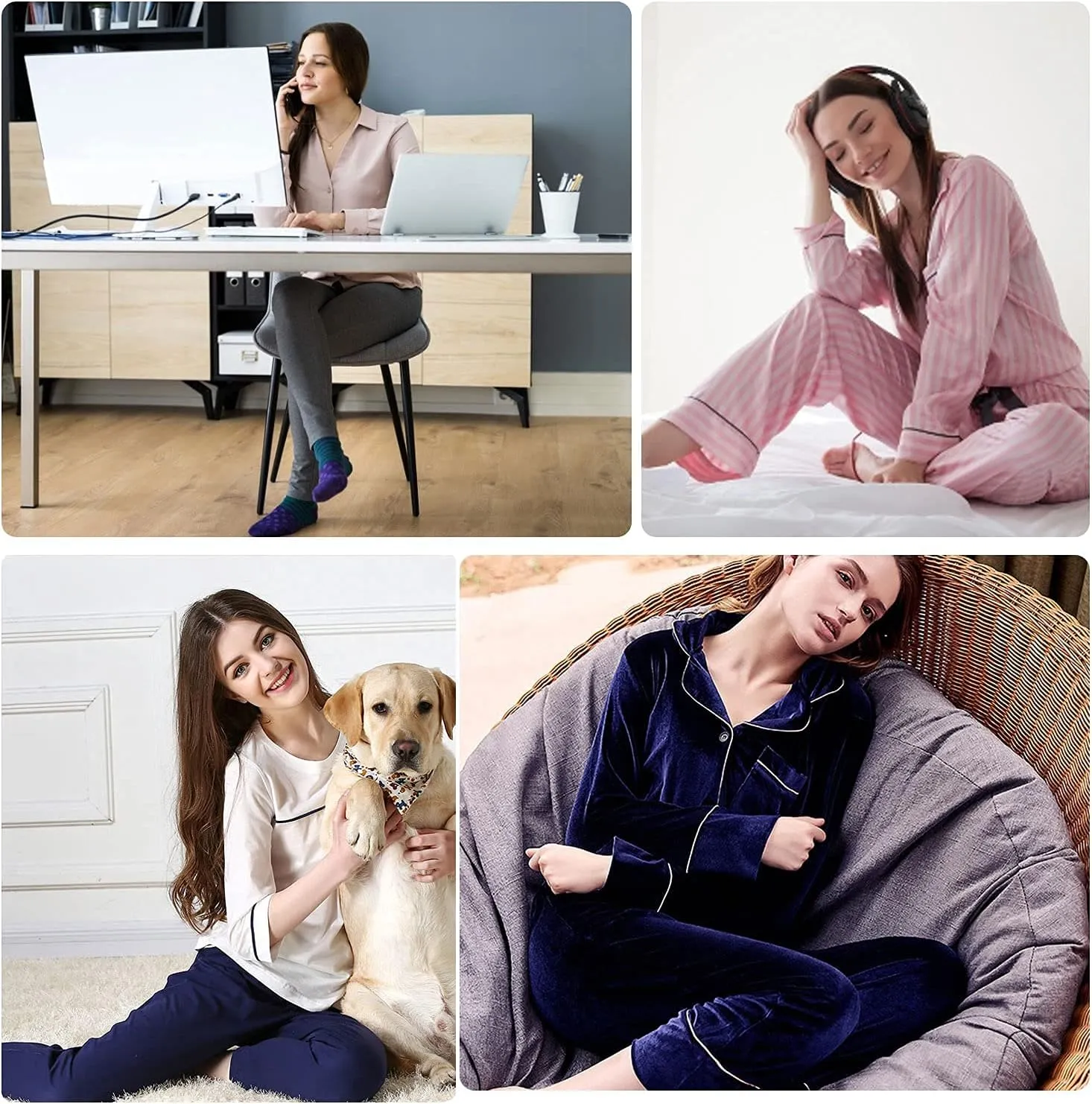 LANBAOSI Christmas Pajama Pants for Women Fuzzy Pack Long Fleece Buffalo Plaid Pj Bottoms Soft Drawstring Lounge Sleepwear