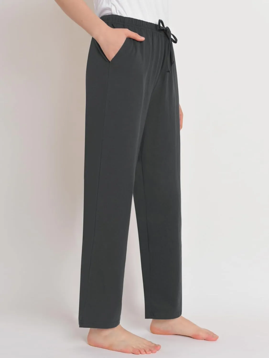 Latuza Women's Soft Cotton Knit Pajama Pants with Pockets