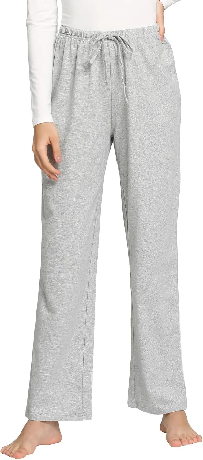 Latuza Women's Soft Cotton Knit Pajama Pants with Pockets