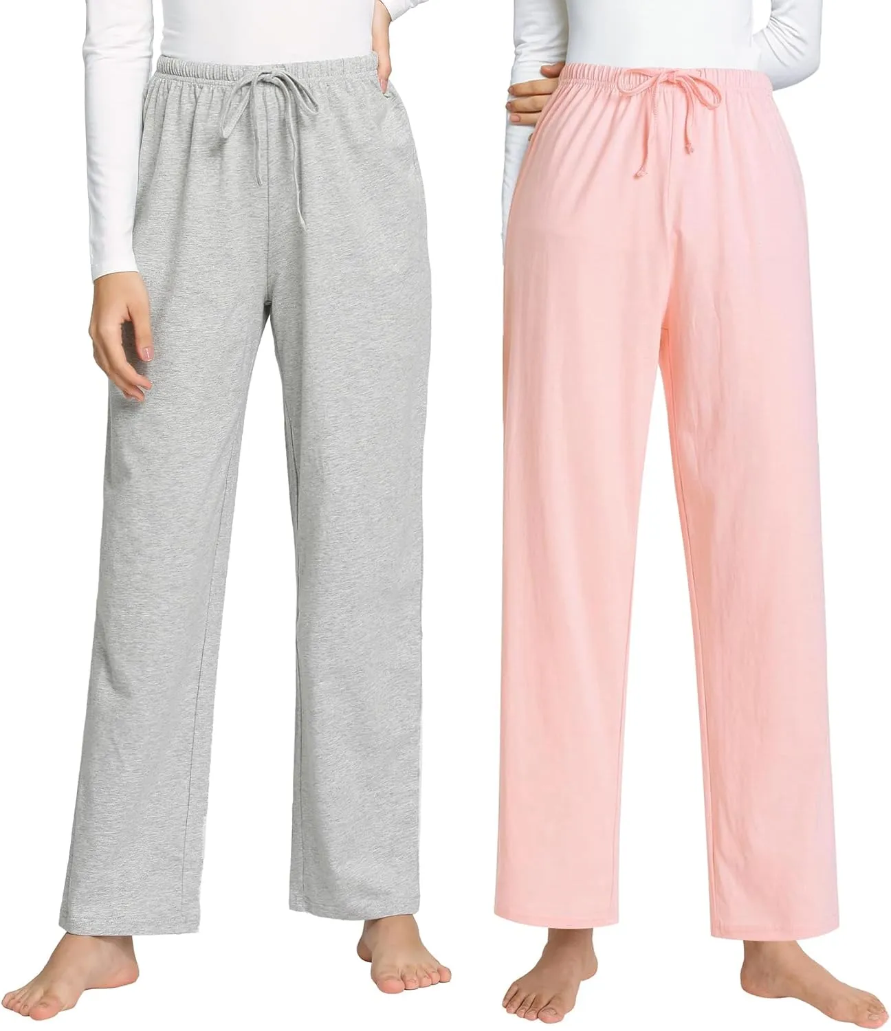 Latuza Women's Soft Cotton Knit Pajama Pants with Pockets