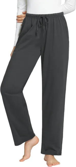 Latuza Women's Soft Cotton Knit Pajama Pants with Pockets