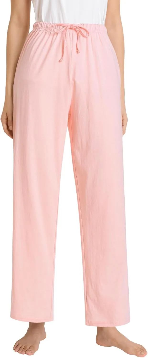 Latuza Women's Soft Cotton Knit Pajama Pants with Pockets