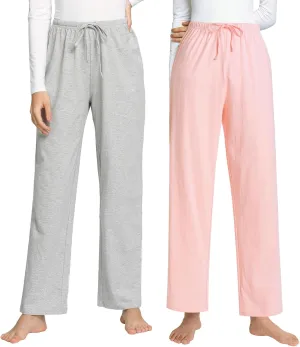 Latuza Women's Soft Cotton Knit Pajama Pants with Pockets